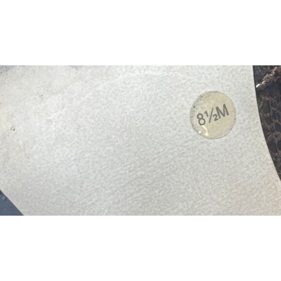 MICHELLE D Womens Gold Copper Metallic Slide Slip On Heeled Sandals Sz 8.5 - Picture 16 of 16